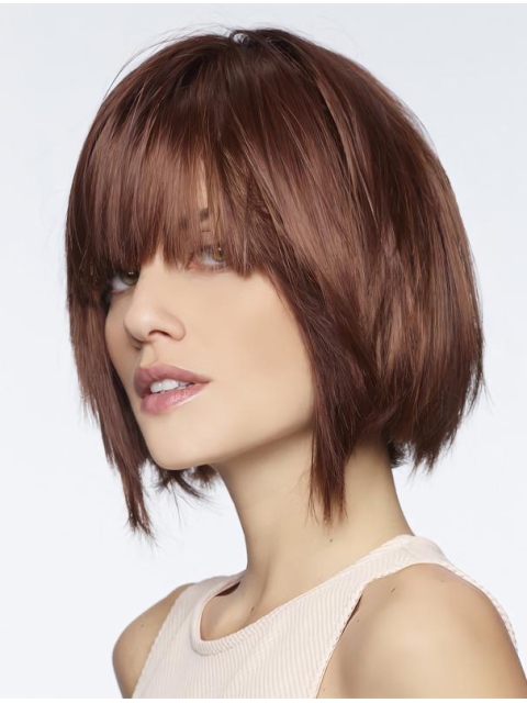 Perfect Auburn Chin Length Straight Bobs Popular Wigs