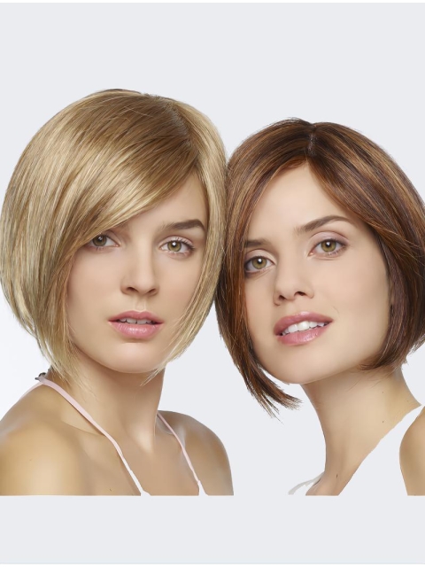 Fashional Blonde Chin Length Straight Bobs Beautiful Wigs