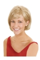 Fashionable Blonde Straight Chin Length Lace Front Wigs