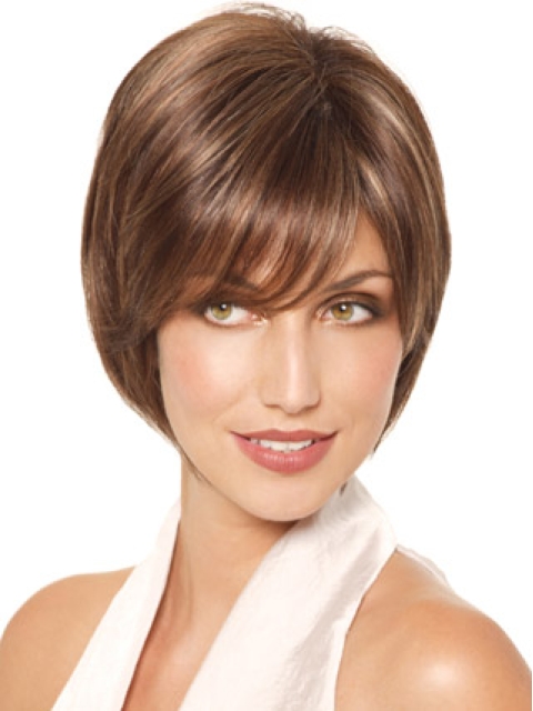 Monofilament Straight Chin Length Lace Wigs