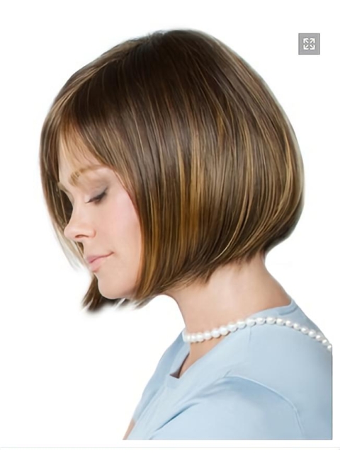 Glamorous Blonde Straight Chin Length Bob Wigs