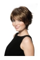 Fabulous Chin Length Straight Brown With Bangs High Quality Wigs