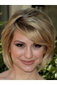 Modern Blonde Straight Chin Length Celebrity Wigs