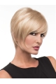 Amazing Chin Length Straight Blonde Exquisite Layered Wigs