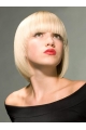 Young Fashion Platinum Blonde Full Lace Synthetic Chin Length Wigs