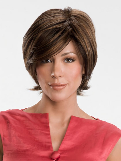 Brown Lace Front Synthetic Medium Wigs