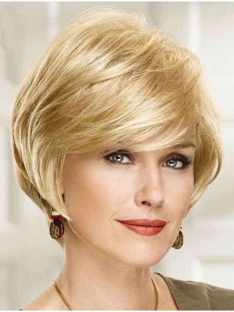 Fashional Chin Length Straight Blonde Bobs Fantastic Wigs