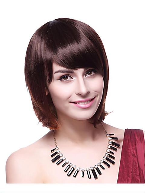 Online Auburn Straight Chin Length Synthetic Wigs