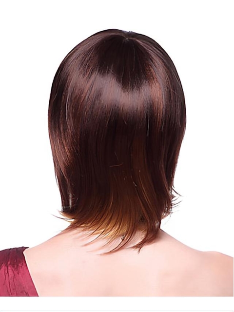 Online Auburn Straight Chin Length Synthetic Wigs