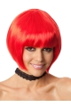 New Arrived Red Bobs With Neat Bangs Synthetic Wigs