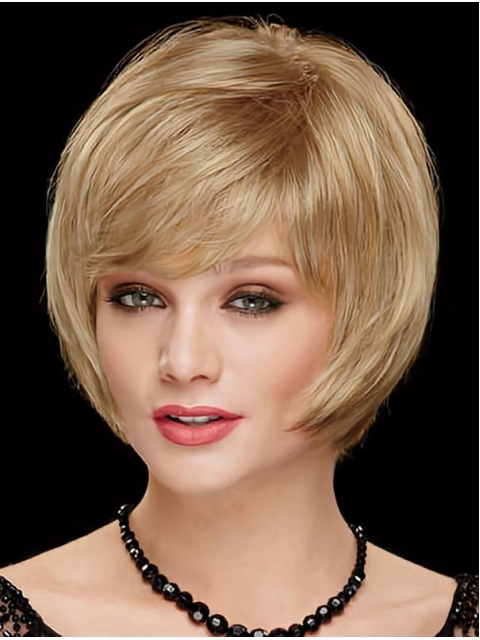 Wonderful Chin Length Straight Blonde Bobs New Design Wigs