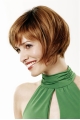 Monofilament Synthetic 9" Straight Ombre/2 tone Chin Length Wigs Bob Style