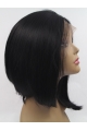 Synthetic Lace Front 13" Straight Black Without Bangs Chin Length Wigs