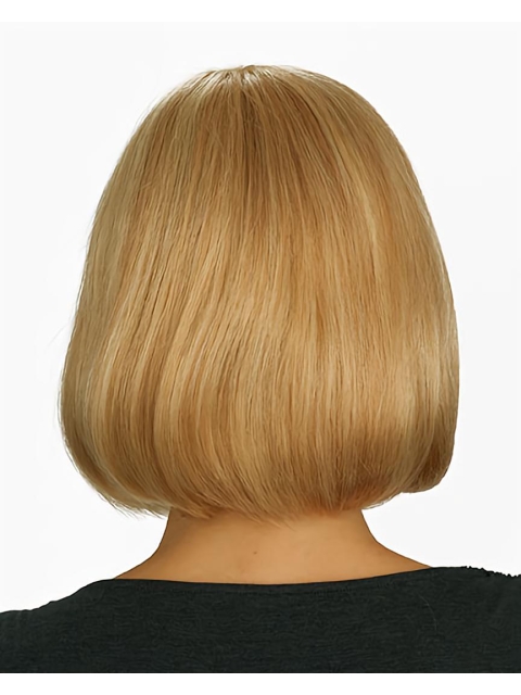 Convenient Blonde Straight Chin Length Celebrity Wigs