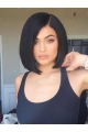 Bobs Remy Human Hair Black Capless Kylie Jenner Wigs