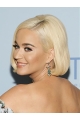 Straight Grey Capless Chin Length Bobs Katy Perry Wigs