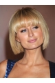 Straight Blonde Lace Front Chin Length Bobs Paris Hilton Wigs