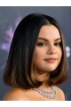 Straight Chin Length Ombre/2 Tone Synthetic Selena Gomez Wigs