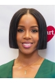 Straight Black Bobs Lace Front Chin Length Kelly Rowland Wigs