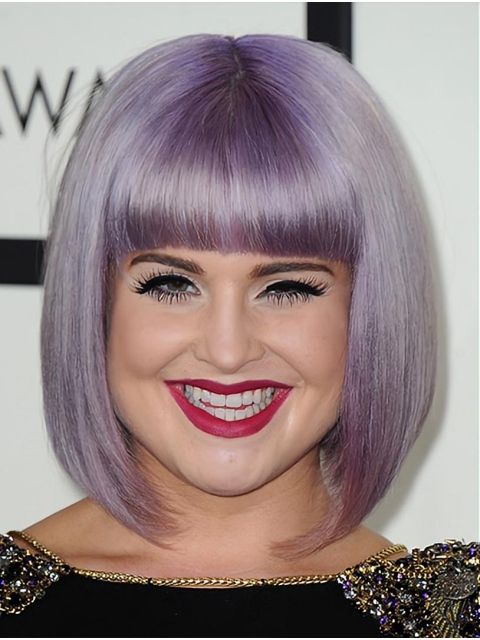 Chin Length Lace Front Synthetic Straight 12" Kelly Osbourne Wigs