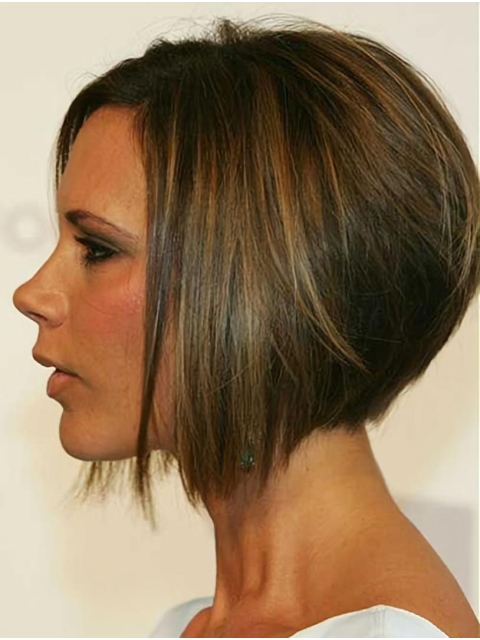 Bobs Straight Chin Length Ombre/2 Tone Lace Front Victoria Beckham Wigs