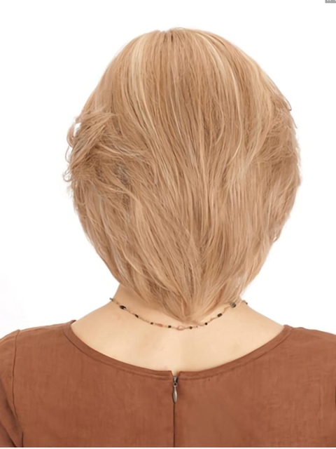 Blonde Monofilament Remy Human Hair Impressive Wigs For Cancer