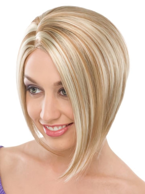 Nice Blonde Straight Chin Length Bob Wigs