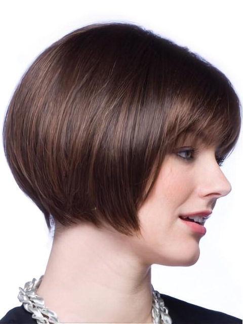 Hairstyles Auburn Straight Chin Length Bob Wigs