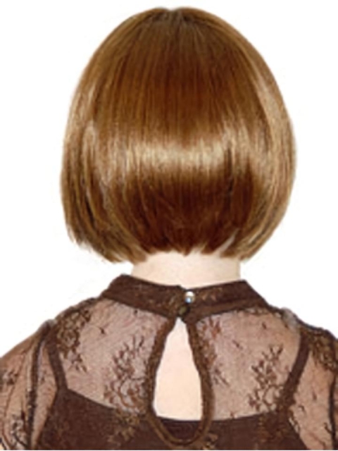 Fashionable Auburn Straight Chin Length Wigs For Cancer