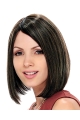 Style Brown Straight Chin Length Bob Wigs