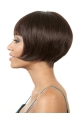 High Quality Remy Human Hair Auburn Straight Medium Wigs