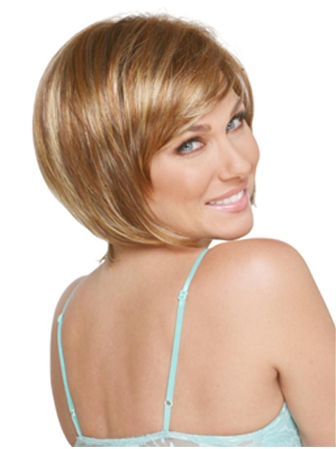 Blonde High Quality Straight Synthetic Medium Wigs