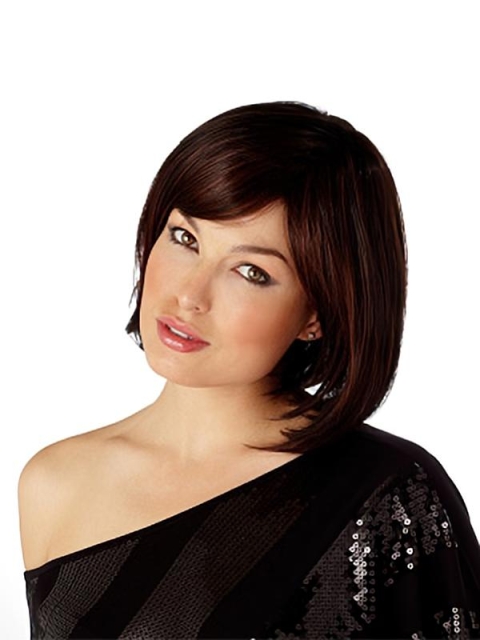 Incredible Auburn Straight Chin Length Bob Wigs