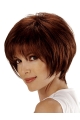 Sleek Auburn Lace Front Chin Length Remy Human Lace Wigs