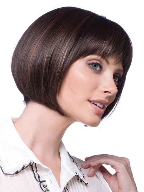 Trendy Lace Front Straight Chin Length Wigs For Cancer