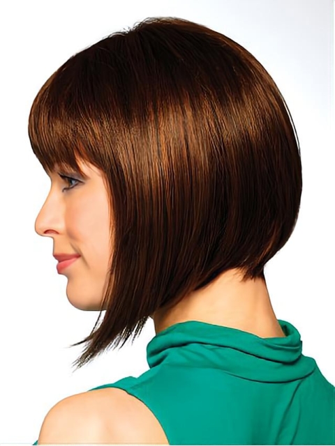 Fashion Auburn Straight Chin Length Bob Wigs