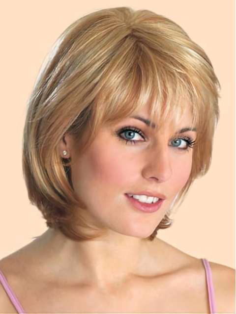 Bobs Natural Blonde Lace Front Medium Wigs