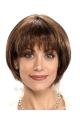 Mature Brown Straight Chin Length Petite Wigs