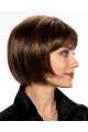 Mature Brown Straight Chin Length Petite Wigs