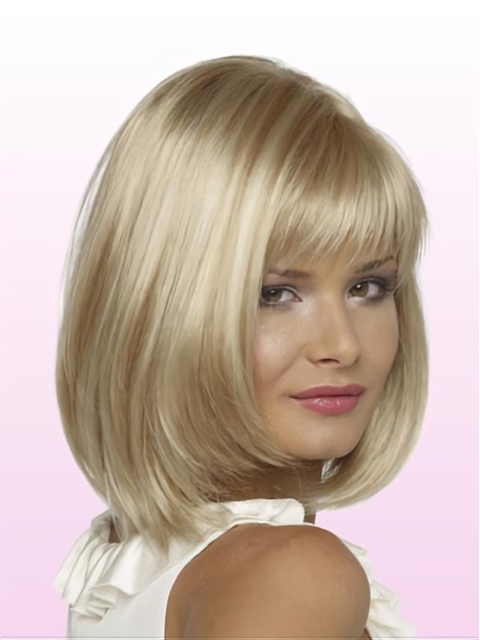 No-fuss Blonde Lace Front Chin Length Petite Wigs