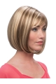 Sleek Blonde Monofilament Chin Length Lace Wigs