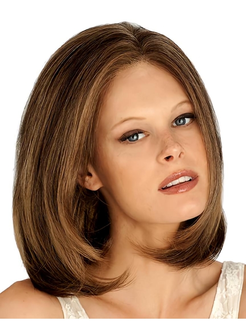 Auburn Durable Lace Front Synthetic Medium Wigs