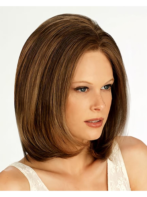 Auburn Durable Lace Front Synthetic Medium Wigs