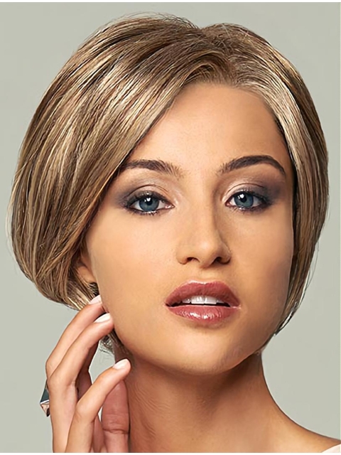 Preferential Blonde Monofilament Chin Length Full Lace Wigs