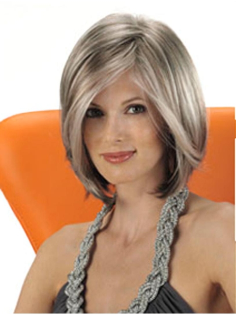 Modern Straight Synthetic Medium Wigs