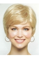 Blonde Straight Synthetic Traditiona Medium Wigs