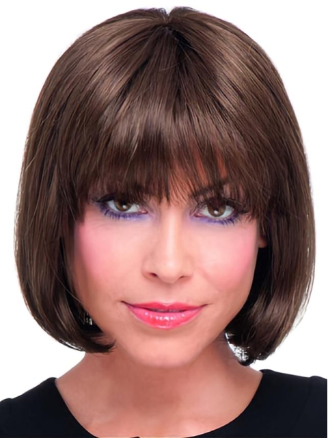 IncLace Frontible Auburn Straight Chin Length Remy Human Lace Wigs