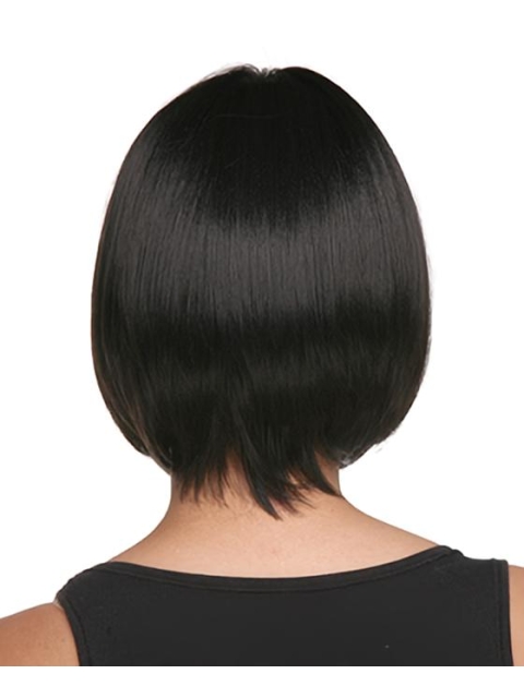 Gentle Black Straight Chin Length African American Wigs