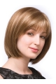 Easeful Blonde Monofilament Chin Length Wigs For Cancer