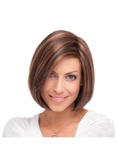 Glamorous Lace Front Straight Chin Length Bob Wigs